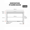 Table inox 1600 x 800 mm adossée / GOLDINOX
