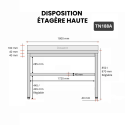 Table inox 1800 x 800 mm adossée / GOLDINOX