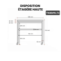 Table inox 800 x 800 mm sur roulettes / GOLDINOX