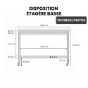 Table inox soubassement 1800 x 800 mm sur roulettes / GOLDINOX 