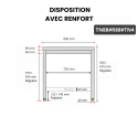 Table inox soubassement 800 x 800 mm avec renfort / GOLDINOX 