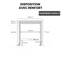 Table inox soubassement 800 x 800 mm avec renfort sur roulettes / GOLDINOX 