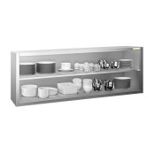 Placard mural inox 2000 x 400 mm / Hauteur 650 mm avec portes coulissantes PREMIUM / GOLDINOX