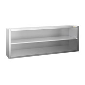 Placard mural inox 2000 x 400 mm / Hauteur 650 mm avec portes coulissantes PREMIUM / GOLDINOX