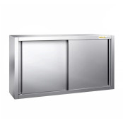 Placard mural inox 1400 x 400 mm / Hauteur 650 mm ouvert PREMIUM / GOLDINOX
