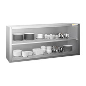 Placard mural inox 1600 x 400 mm / Hauteur 650 mm ouvert PREMIUM / GOLDINOX