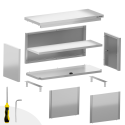 Meuble bas inox 1500 x 600 mm PREMIUM / GOLDINOX
