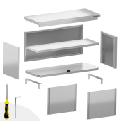 Meuble bas inox 2000 x 600 mm PREMIUM FLEX / GOLDINOX