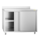 Meuble bas inox 1000 x 600 mm adossé PREMIUM / GOLDINOX