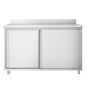 Meuble bas inox 1500 x 600 mm adossé PREMIUM / GOLDINOX