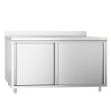 Meuble bas inox 1800 x 600 mm adossé PREMIUM / GOLDINOX