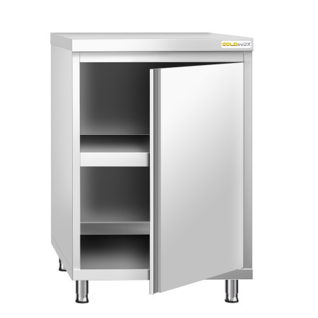 Meuble bas inox ouvert 600 x 700 mm PREMIUM / GOLDINOX