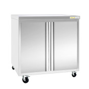 Meuble bas inox 800 x 700 mm sur roulettes PREMIUM / GOLDINOX