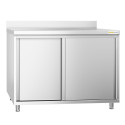 Meuble bas inox 1000 x 600 mm adossé PREMIUM / GOLDINOX