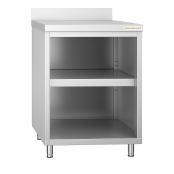 Meuble bas inox 600 x 600 mm adossée PREMIUM / GOLDINOX