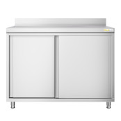 Meuble bas inox 1200 x 800 mm adossée / GOLDINOX