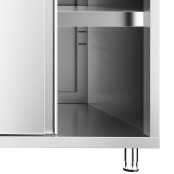 Meuble bas inox 1600 x 800 mm adossée / GOLDINOX