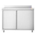 Meuble bas inox 2000 x 800 mm adossée / GOLDINOX