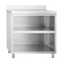 Meuble bas inox 800 x 600 mm adossée PREMIUM / GOLDINOX