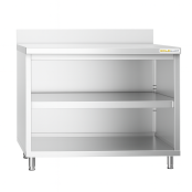 Meuble bas inox 1600 x 600 mm adossé PREMIUM / GOLDINOX