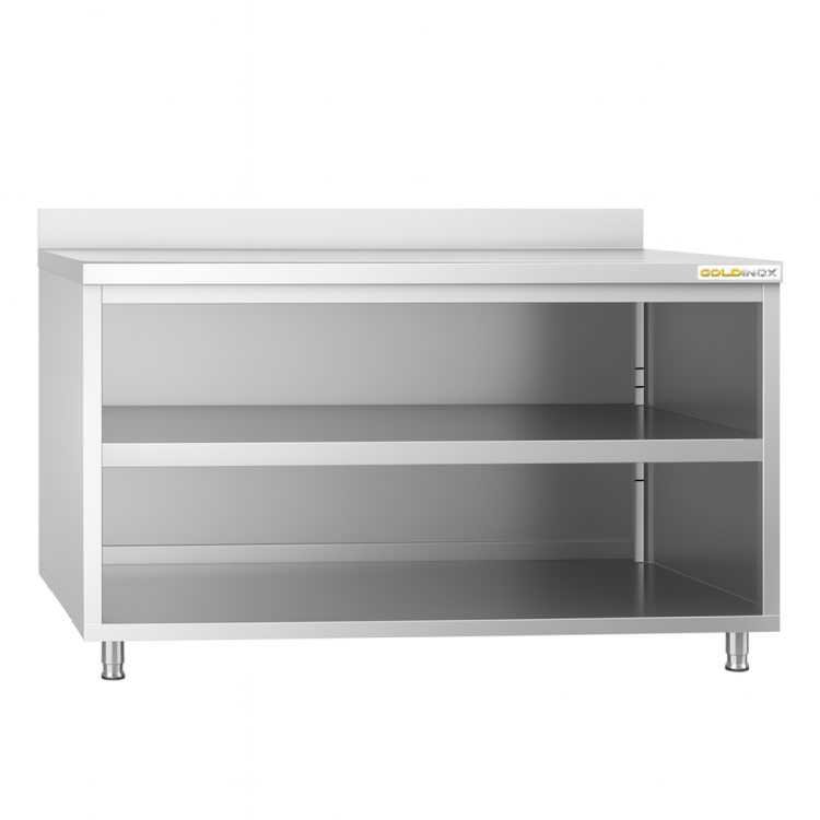 Meuble bas inox 1800 x 600 mm adossé PREMIUM / GOLDINOX