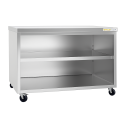 Meuble bas inox 1400 x 600 mm sur roulettes PREMIUM / GOLDINOX