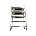 Chariot de service 860 x 530 mm - 4 niveaux IDEAL / GOLDINOX