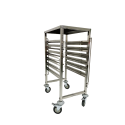 Chariot à échelles inox GN 1/1 - 6 niveaux avec plateau PREMIUM / GOLDINOX