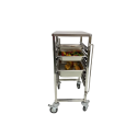 Chariot à échelles inox GN 1/1 - 6 niveaux avec plateau PREMIUM / GOLDINOX