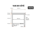 Table inox 700 x 700 mm adossée PREMIUM / GOLDINOX 