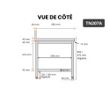 Table inox 2000 x 700 mm adossée ECO / GOLDINOX 