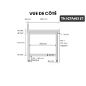 Table inox 1600 x 700 mm adossée avec 2 étagères / GOLDINOX