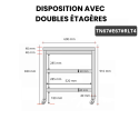 Table inox 600 x 700 mm avec 2 étagères sur roulettes / GOLDINOX