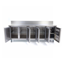 Table réfrigérée adossée Tropicalisée 4 portes PREMIUM / GOLDINOX