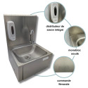 Lot de 2 Lave-mains à commande fémorale + Distributeur de savon PREMIUM / GOLDINOX