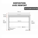 Table inox soubassement 1400 x 700 mm adossée avec renfort / GOLDINOX
