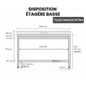 Table inox soubassement 2000 x 700 mm adossée avec renfort / GOLDINOX