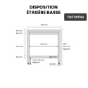 Table inox soubassement 700 x 700 mm / GOLDINOX