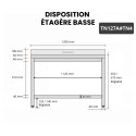 Table inox soubassement 1200 x 700 mm adossée / GOLDINOX