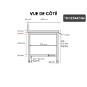 Table inox soubassement 1800 x 700 mm adossée / GOLDINOX
