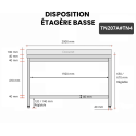 Table inox soubassement 2000 x 700 mm adossée / GOLDINOX
