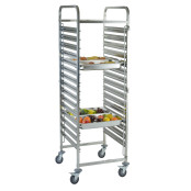 Chariot à échelles inox GN 2/1 - 15 niveaux avec plateau IDEAL / GOLDINOX