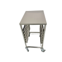 Chariot à échelles pâtissier inox 600 x 400 mm - 6 niveaux avec plateau PREMIUM / GOLDINOX