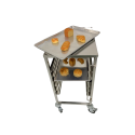 Chariot à échelles pâtissier inox 600 x 400 mm - 6 niveaux avec plateau PREMIUM / GOLDINOX