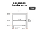 Table inox 800 x 800 mm / GOLDINOX 