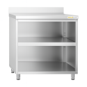 Meuble bas inox 800 x 700 mm adossée PREMIUM / GOLDINOX