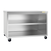 Meuble bas inox 1000 x 800 mm sur roulettes / GOLDINOX