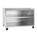 Meuble bas inox 1400 x 800 mm sur roulettes / GOLDINOX