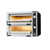 Four à pizza double électrique 4 + 4 x Ø34 cm (10 kW - 380V) PREMIUM / GOLDINOX