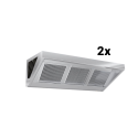 Hotte murale sans moteur 2600x900x450 mm avec éclairage, filtre et robinet de vidange PREMIUM / GOLDINOX